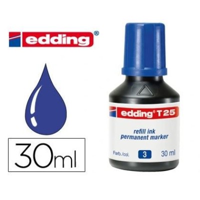 FRASCO TINTA EDDING (RECARGA P/ MARCADORES)  30ML AZUL