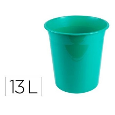 CESTO PAPEIS PLASTICO 13 LT "FECHADO" MENTA