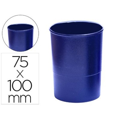 COPO SECRETARIA PORTA LAPIS/CANETAS PLASTICO AZUL OPACO