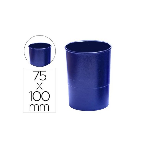 COPO SECRETARIA PORTA LAPIS/CANETAS PLASTICO AZUL OPACO