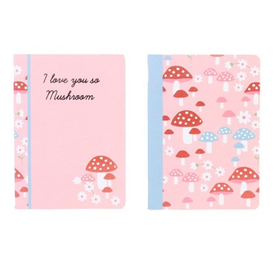 CADERNO AGRAFADO ANCOR B´LOG PINK MUSHROOMS A5 90gr. 48FLS  QUADRICULADO