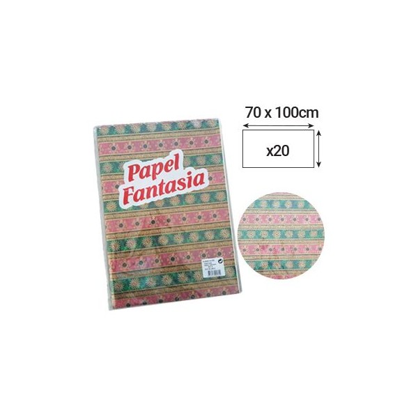 20 x FOLHAS PAPEL FANTASIA 70x100cm  