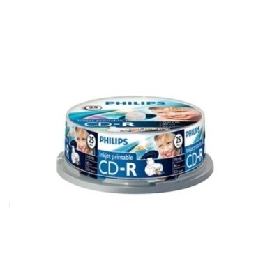 CD-R PHILIPS 700MB 52x 80MIN CAKE 25unid. (IMPRIMIVEIS)