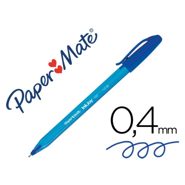 CANETA ESFEROGRAFICA PAPERMATE INKJOY 100 AZUL 1.0MM