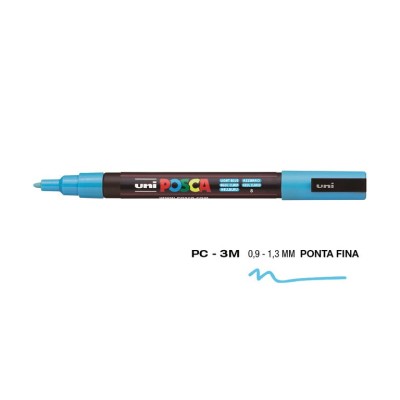 MARCADOR UNIBALL POSCA PC3M 0,9mm AZUL CLARO