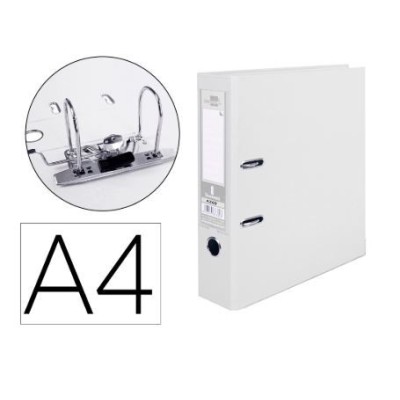 PASTA  ARQUIVO PVC "LP"  C/ CALHA METALICA A4  L/L 70/80MM BRANCO