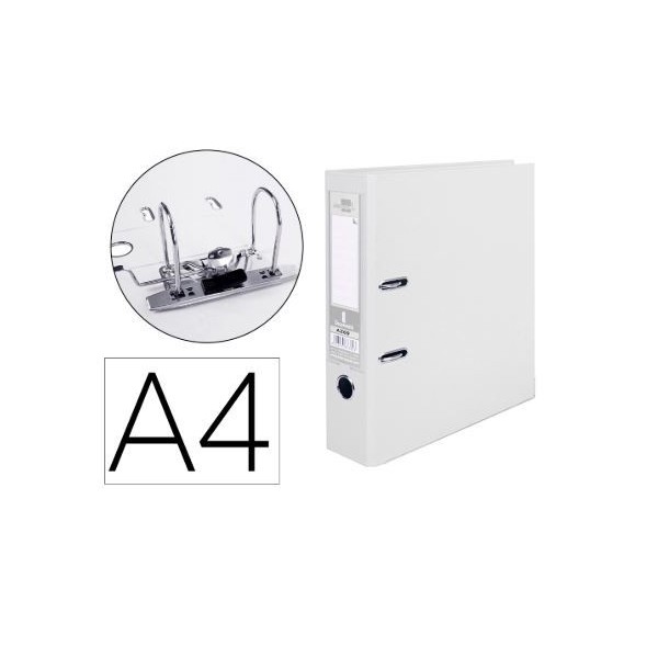 PASTA  ARQUIVO PVC "LP"  C/ CALHA METALICA A4  L/L 70/80MM BRANCO