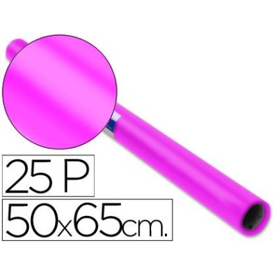 ROLO PAPEL LUSTRO 50x65cm 25FLS MAGENTA