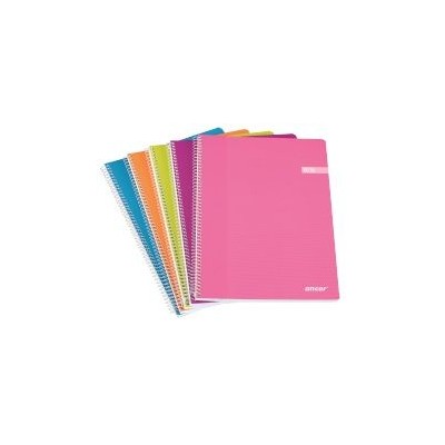 CADERNO ESPIRAL CLASSIC STRIPES A4 80FLS QUADRICULADO CORES SORTIDAS