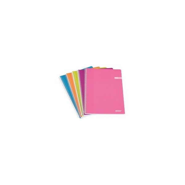 CADERNO ESPIRAL CLASSIC STRIPES A4 80FLS QUADRICULADO CORES SORTIDAS