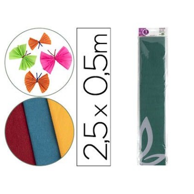 PAPEL CREPE 0,50x2,5MT VERDE
