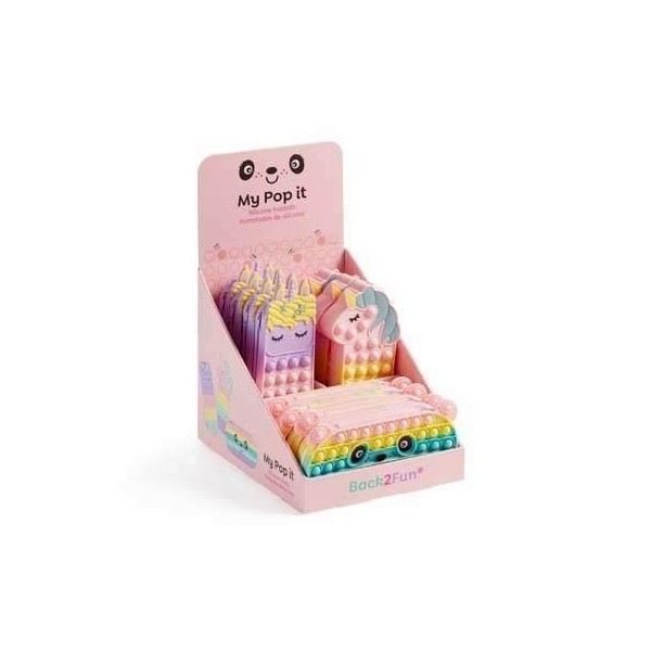 ESTOJO SILICONE B2F POP IT UNICORNIO/ PANDA