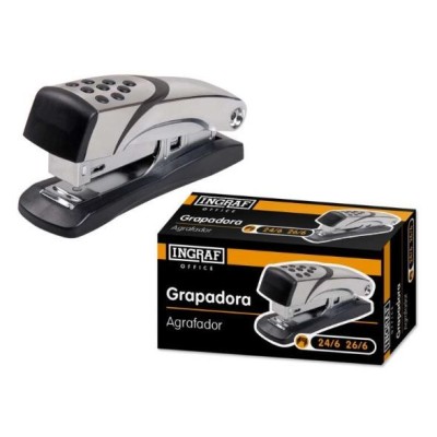 AGRAFADOR INGRAF N4 (24/6 E 26/6) 20FLS PRETO