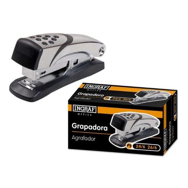 AGRAFADOR INGRAF N4 (24/6 E 26/6) 20FLS PRETO