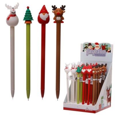 ESFEROGRAFICA PONTA FINA COLECAO NATAL AMIGOS FESTIVOS - PRETA