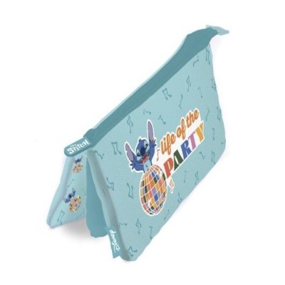 ESTOJO ESCOLAR DISNEY STITCH PARTY TRIPLO