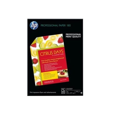 PAPEL FOTOGRAFICO HP INKJET GLOSSY A4 180gr. 50FLS