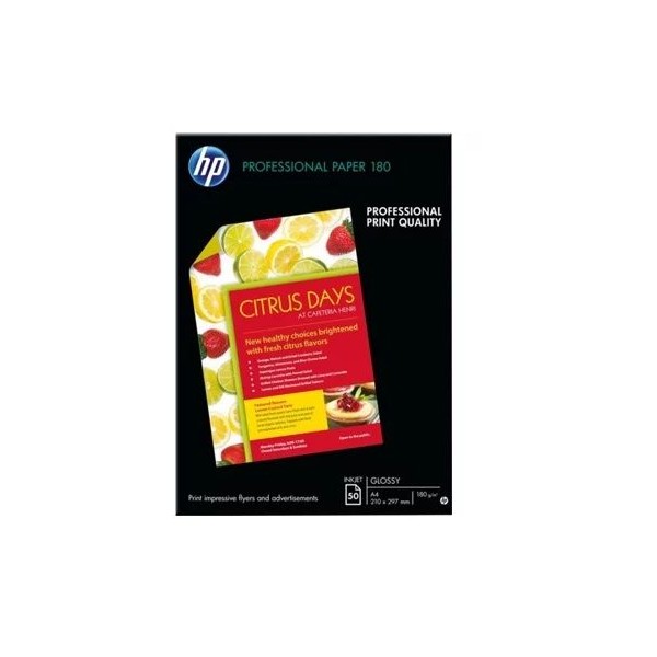 PAPEL FOTOGRAFICO HP INKJET GLOSSY A4 180gr. 50FLS