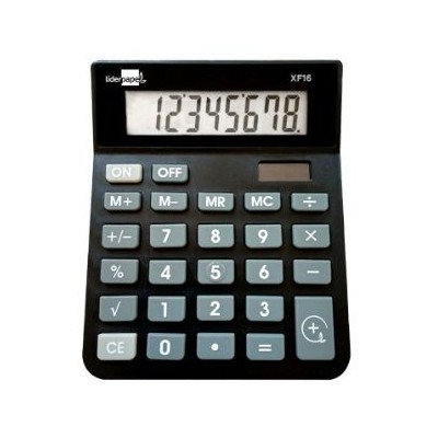 CALCULADORA DE SECRETARIA LP XF16 8DIG. 127x105x24mm - PRETO