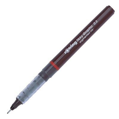 MARCADOR FINELINER ROTRING TIKKY GRAPHIC 0.3mm  PRETO