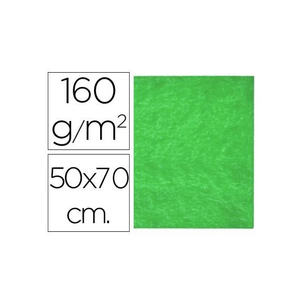 PLACA FELTRO 50x70cm 160gr/M2 VERDE