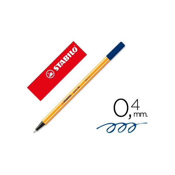 MARCADOR FINO STABILO FINELINER POINT 88 / 41  0,4MM AZUL