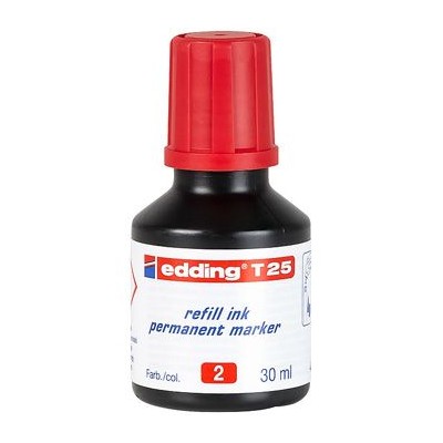 FRASCO TINTA EDDING (RECARGA P/ MARCADORES)  30ML VERMELHO