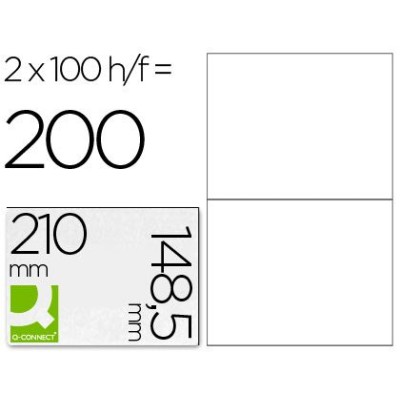 ETIQUETAS BRANCAS A4 QC  210x148.5mm 100FLS x 2 ETIQ.