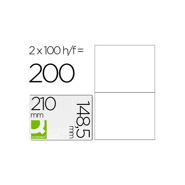 ETIQUETAS BRANCAS A4 QC  210x148.5mm 100FLS x 2 ETIQ.
