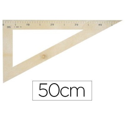 ESQUADRO PLASTICO IMITAÇAO MADEIRA 50cm