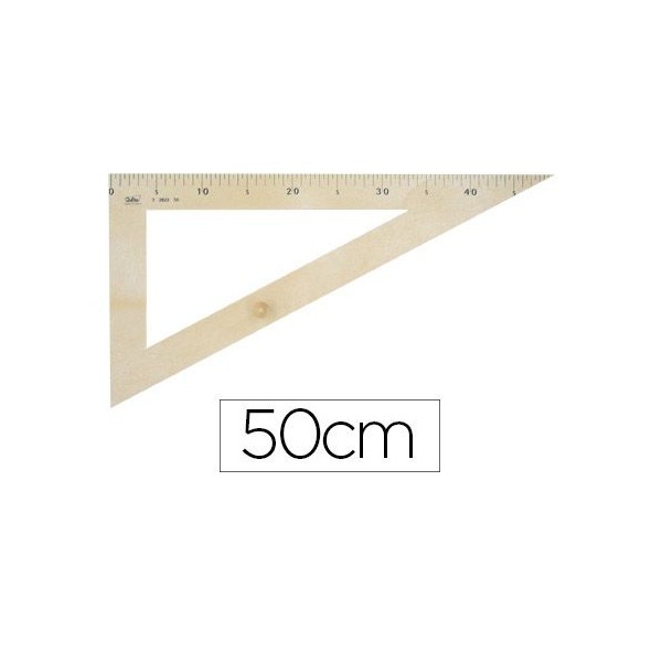 ESQUADRO PLASTICO IMITAÇAO MADEIRA 50cm
