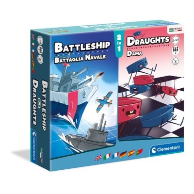 JOGO CLEMENTONI BATALHA NAVAL + JOGO DE DAMAS