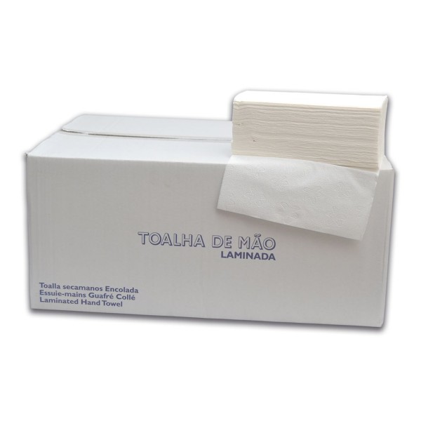 CAIXA C/ 20 MAÇOS - TOALHAS MAO ZIG ZAG LAMINADA FOLHA DUPLA