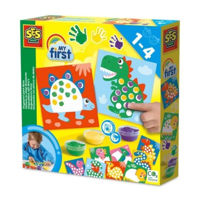 JOGO PINTA COM DEDOS DINOSSAUROS SES MY FIRST
