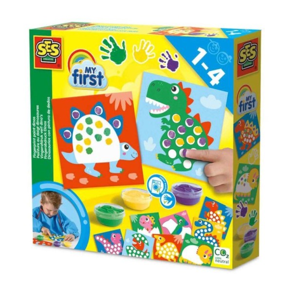 JOGO PINTA COM DEDOS DINOSSAUROS SES MY FIRST