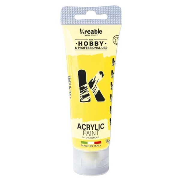 BISNAGA TINTA ACRILICA TOY COLOR 75ML AMARELO