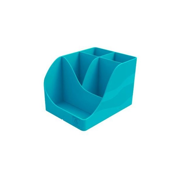 ORGANIZADOR / PORTA LAPIS C/ 5 DIVISOES  EXACOMPTA WAVE SKAND 155x119x10 mm  AZUL PACIFICO