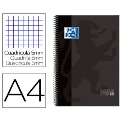 CADERNO ESPIRAL CAPA DURA OXFORD E BOOK 1 A4 80FLS 90gr. QUADRICULADO CINZA