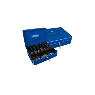 COFRE DINHEIRO COM BANDEJA PARA MOEDAS QC 300x90x240mm AZUL