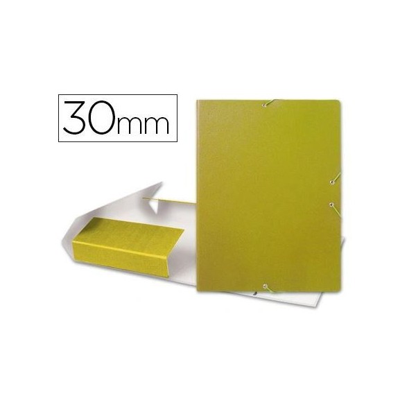 PASTA / CAPA PROJETOS CARTAO FIBRA C/ ABAS C/  ELASTICO L 30mm AMARELA