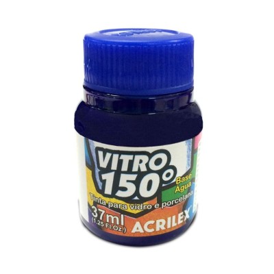 FRASCO TINTA P/ VIDRO ACRILEX VITRO 150º  37ML AZUL 559
