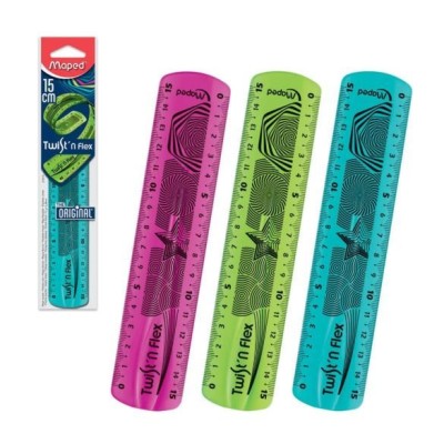 REGUA FLEXIVEL MAPED TWIST FLEX 15CM CORES SORTIDAS