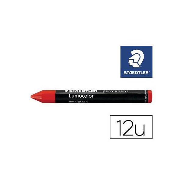 LAPIS DE CERA STAEDTLER LUMOCOLOR OMNIOGRAPH 236-2 VERMELHO