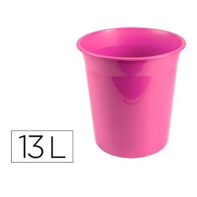 CESTO PAPEIS PLASTICO 13 LT "FECHADO" ROSA