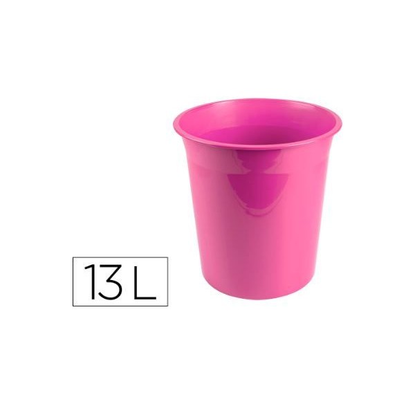 CESTO PAPEIS PLASTICO 13 LT "FECHADO" ROSA
