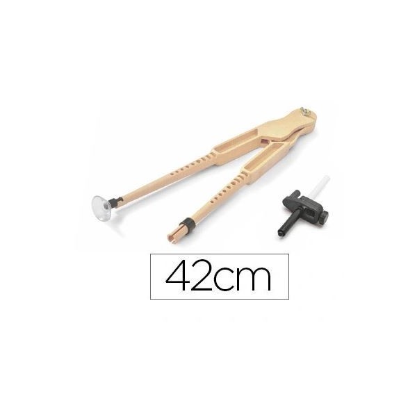 COMPASSO PLASTICO GRANDE FAIBO 42cm C/ ADAPTADOR E VENTOSA P/ QUADRO