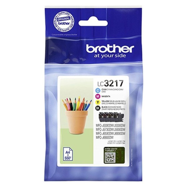 KIT 4 TINTEIROS BROTHER LC3217 (BK/C/M/Y) ORIGINAL