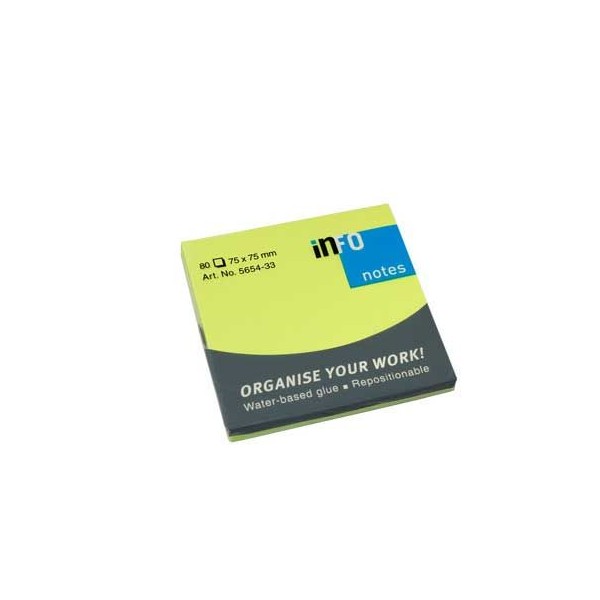 POST IT INFONOTES 75x75mm 80FLS VERDE FORTE