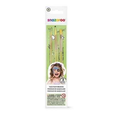 BLISTER C/ 3x PINCEIS MAQUILHAGEM P/ PINTURA FACIAL