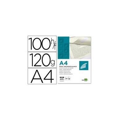PAPEL VERGE A4 120gr. 100FLS BRANCO